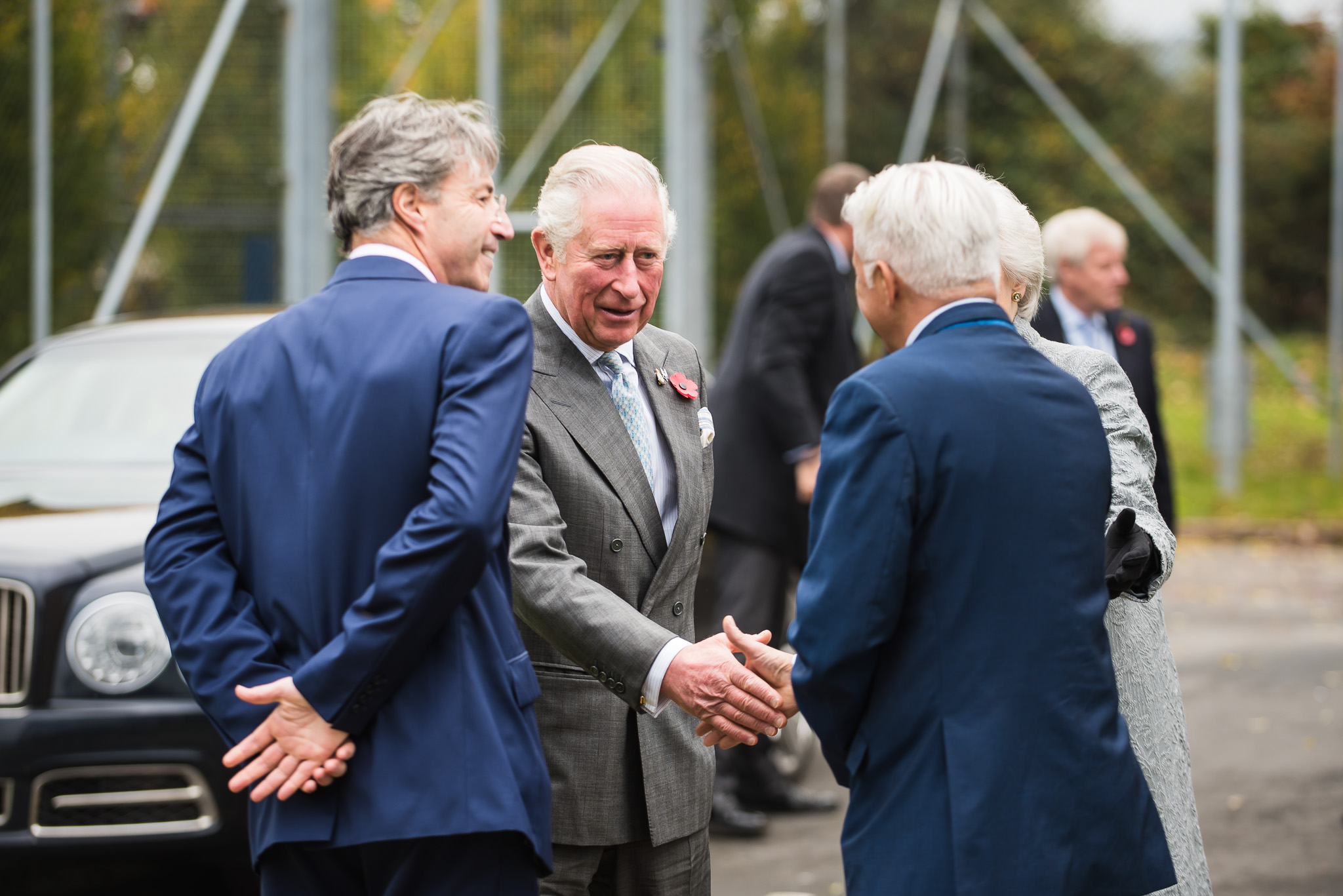 HRH Prince Charles with Mr Ian Hilditch, CEO and DR Esen Bayar, CTO